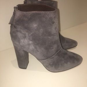 JCrew gray suede booties